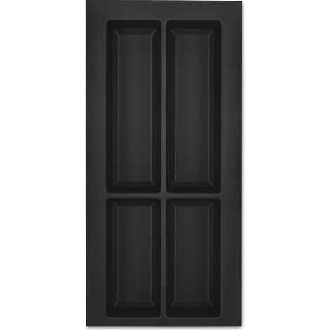 ORGA-BOX VII Besteckeinsatz Besteckkasten schwarz 300 mm mit Softtouch Oberfläche (1/5)
