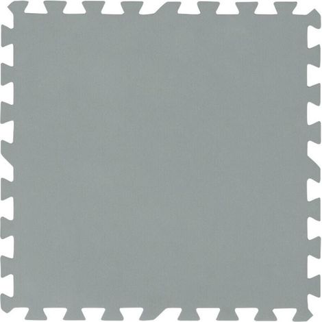 Lot de 9 tapis de sol 50x50cm gris à assembler Tapis en PVC résistant Pour piscine et spa Facile à nettoyer et à installer (1/5)