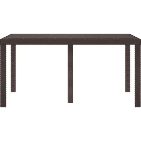 Maison Exclusive - Gartentisch Braun 150 x 100 x 73 cm Poly-Ratta
