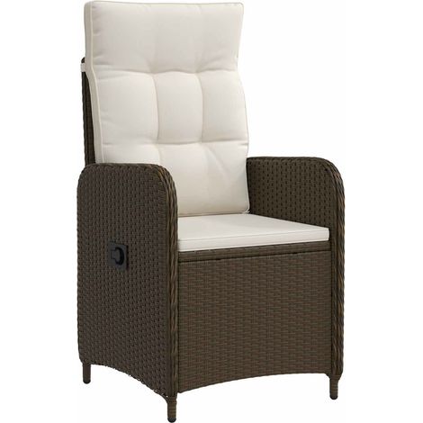 Maison Exclusive - Outdoortisch-Set 5 pcs Braun und Creme Weiß 15