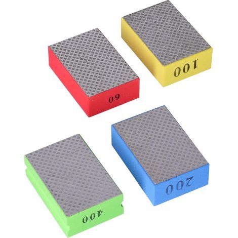 4-Piece Polishing Pad Set, Grit 60, 100, 200, 400, for Stone, Glass, and Metal (1/5)
