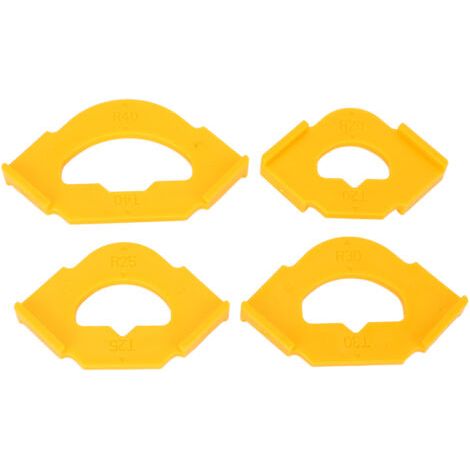BUNTHAUS 4 Gabarits pour fraiseuses Radius Pro Kit Jig de Routage Bois Arêtes Droites Arrondies R20T20 R25T25 R30T30 R40T40 Jaune - Outillage Bois Professionnel (1/5)