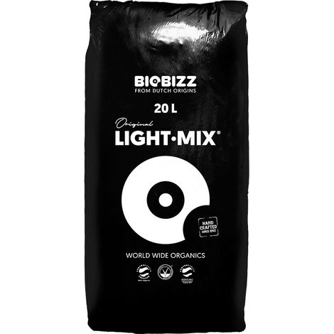 Terreau Light Mix 20L – Engrais organique NPK 4-8-6 – Capacité de rétention 700ml/L – Pour semis et plantes matures – Biobizz