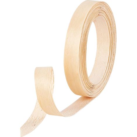 1 rouleau de 6.5 m de Long en Placage de Bois de Pin Blanc 2 cm de Large en Contreplaqué de Bois Bande de Chant Joint de Grain de Bois Bande de Chant en Placage Beige Pré-Collé (1/5)