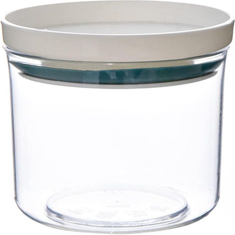 Pot en plastique transparent résistant à l'humidité avec couvercle, boîte de rangement pour céréales dans un organisateur de choses (250ml)