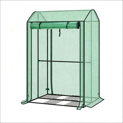 CAIziSerre de balcon, serre durable, tente d’hiver pour plantes avec porte avant zippée enroulable, pour balcon, patio, jardin (1/5)