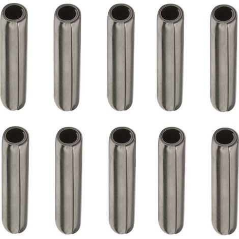 10x goupille élastique spiralée ressort 5x20 universel DIN 7343 / ISO8750 chanfreinée rond circulaire