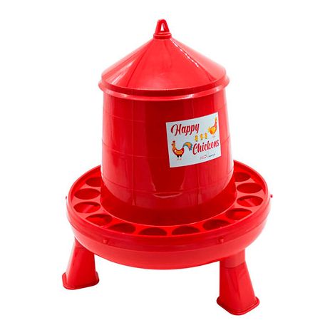 Comedero con Patas para Gallinas y otras aves de corral - Plástico Resistente para conservar el alimento - 2 kg (1/4)