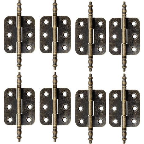 8 PCS Charnière Laiton Antique avec Vis Charnière Plate Vintage 70 35mm Charniere Porte Placard Vintage Charnières Pliantes en Bronze Charnière Meuble Ancien pour Boite à Bijoux, Armoire (1/5)