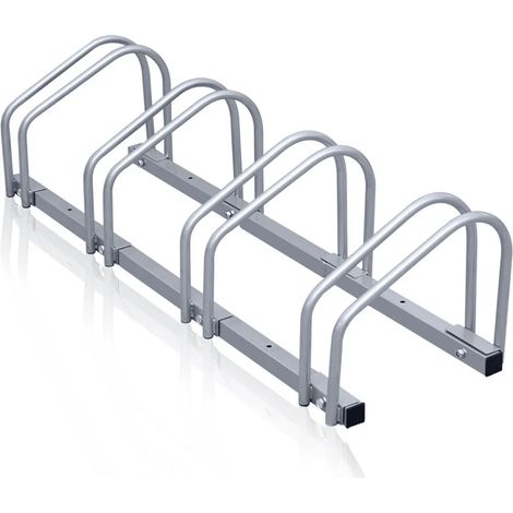 Support à vélos Karpal, support vertical pour 4 vélos, fixation au sol et murale, en métal, peu encombrant (1/5)