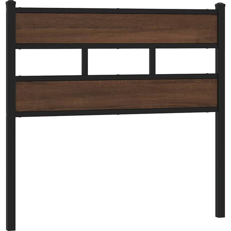 Maison Exclusive - Testiera di Ricambio Rovere Marrone 107 cm in Acciaio e Truciolato (1/5)