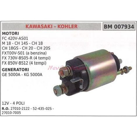Relè solenoide KOHLER motore FC 420V AS01 generatore GE 5000A 007934