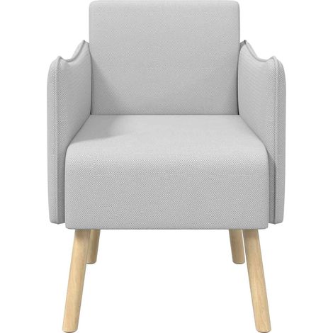 vidaXL Butaca decorativa Gris Claro Terciopelo granulado (1/2)