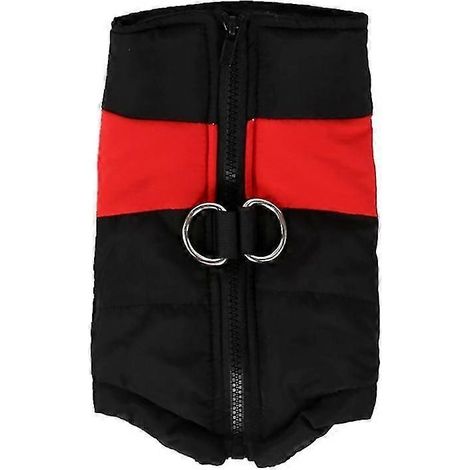 Ropa de invierno cálida para perros tallas S-7XL, chaleco acolchado impermeable para mascotas, chaqueta con cremallera para perros pequeños, medianos y grandes, color rojo. (1/5)