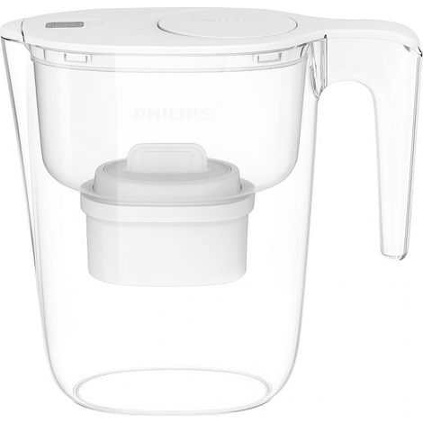 Carafe filtrante 2,6 L blanche avec 12 filtres en Microfiltration Philips PHAWP2933WHT12/10 (1/3)