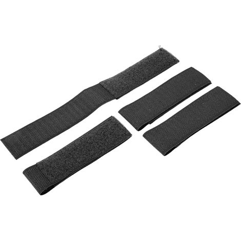 Lot de 4 plaques de fixation Velcro Molle en nylon pour gilet d'entraînement, chasse et tir, noir (1/5)