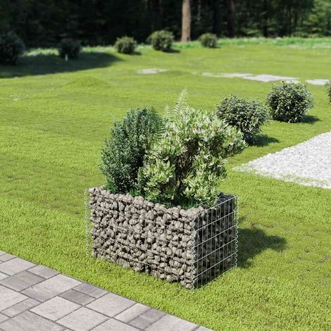 Potager surélevé en gabions, acier galvanisé, 90×50×50 cm (1/5)