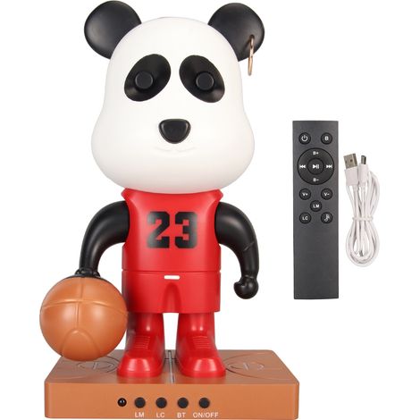 Projecteur Étoiles avec Enceinte Bluetooth, Lampe Panda Basket, Effet Nébuleuse et Lumières Rythmiques, Télécommande Incluse, ABS (1/5)