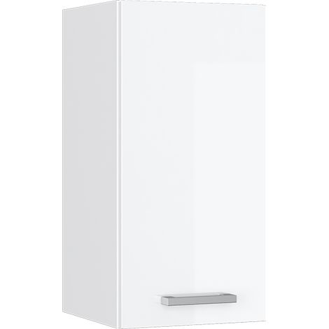 Pensile universale R-Line, Bianco lucido, 30 cm con anta, Vicco