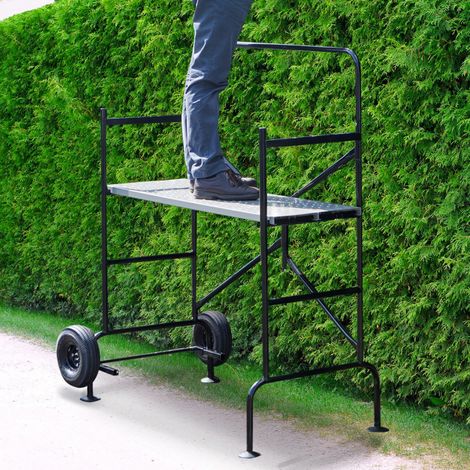 Andamio móvil sobre ruedas L.140xl.78xH.135 CM con 2 plataformas
