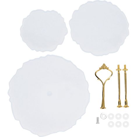 Moule rond silicone 3 couches pour plateau à fruits DIY, moule artisanal résine époxy cristal, fournitures créatives (1/5)