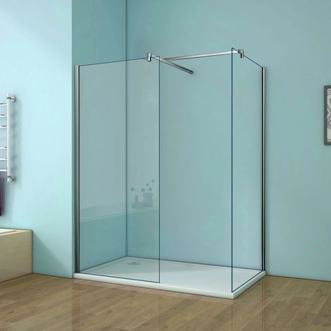 Mamparas de Ducha de dos Pantalla Panel Fijo 8mm Antical - Barra 90cm-50x200cm+70x200cm (1/5)