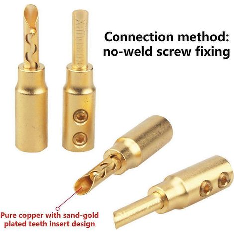 Adaptateur de connecteur audio Sand Gold pour une intégration fluide entre les amplificateurs (1/4)