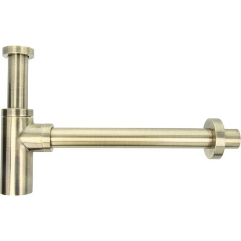 tecuro DESIGN Flaschensiphon Rohrgeruchsverschluss - Messing bronziert (1/5)
