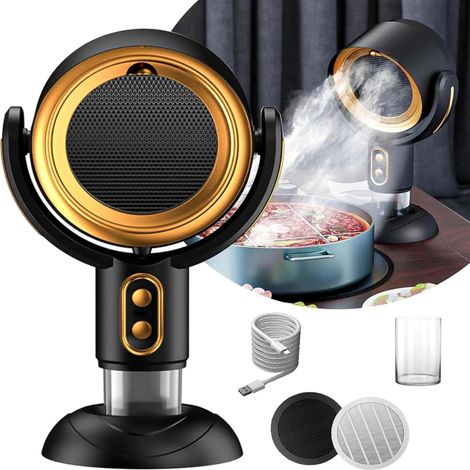 Ventilador purificador de aire portátil con filtro para fumadores y para cocinar en interiores. (1/5)
