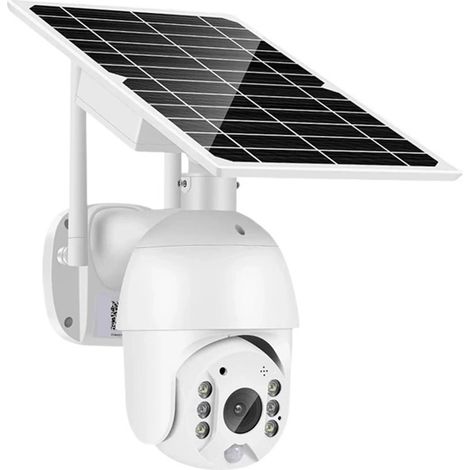 Caméra de sécurité à Domicile 4G Solaire PTZ boîtier métallique 8W Panneau Solaire extérieur étanche Couleur Vision Nocturne Alarme PIR Audio bidirectionnel caméra Solaire(WiFi Camera Only) (1/5)