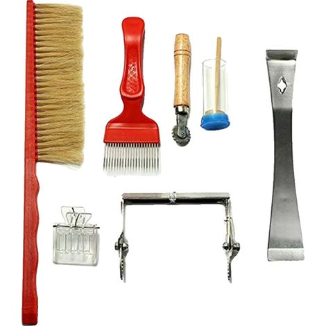 Kit affumicatore per arnie, 8 strumenti essenziali per l'apicoltura, resistenti e facili da usare, argento. (1/2)