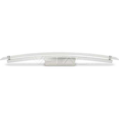 Applique Lampada Led Da Parete Modello Marian Cromato Con Vetro 12W Bianco Neutro 65cm Per Specchio Bagno SKU-3896 (1/5)