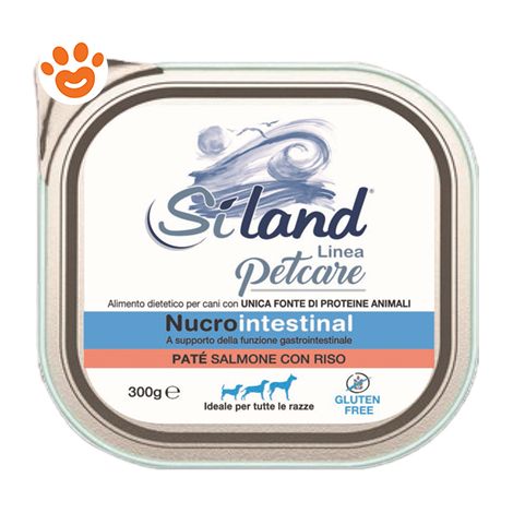Siland Dog Nucrointestinal Patè con Salmone e Riso - Confezione da 300 Gr