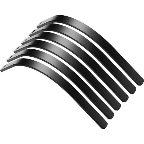 Mophorn Púas de Repuesto para Rastrillo de Tractor, Juego de 6 Piezas, Dientes de Escarificador con Agujeros de 11 mm, Fabricados en Acero, Ideales para Airear Césped y Limpiar Hojas en Jardinería (1/5)
