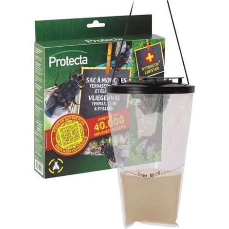 Sacchetto Trappola per Mosche 3,5 L + 4 Bustine da 25 g di Esche - Protecta