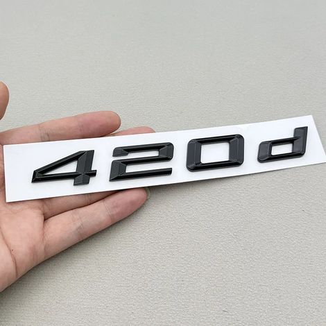 (420d Noir) - Autocollant logo 3D ABS pour coffre arrière de BMW Série 4 420d 420i F32 F36 - Marquage arrière (1/5)
