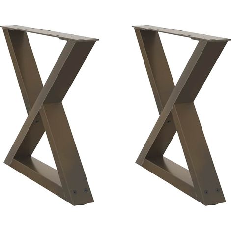 Maison Exclusive - Patas para mesa de centro (2 unidades), acero