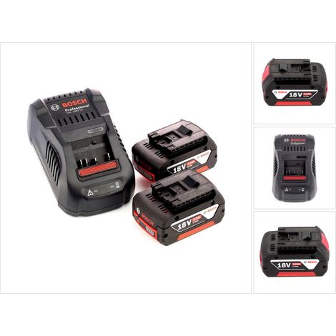 Kit de démarrage 18 V Bosch avec 2x GBA 18 V 5,0 Ah batterie Li-Ion + chargeur rapide GAL 1880 (1/5)