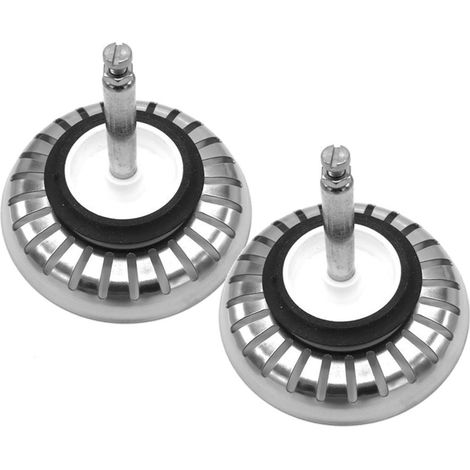 2er SET FRANKE Siebkorb Excenter (133.0005.611) - Ø 82 mm, Schaft 8 mm