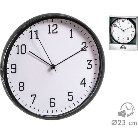 Horloge Murale Caison Bicolore Design Moderne, Lecture Facile - Caison