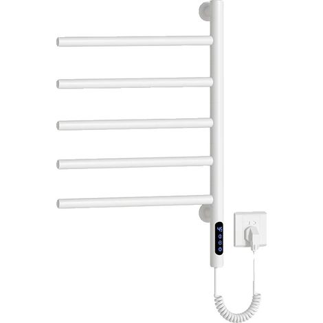 Radiateur de serviettes électrique, mural, contrôle de température réglable, BLANC, 220V-b, UE-b (1/2)