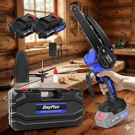 mini chainsaw, 21V 6 inch cordless electric one hand chainsaw (1/5)