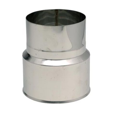 TEN – Réduction inox 304 femelle Ø250 mâle Ø200mm – Tube simple paroi – Acier inoxydable AISI 304 – Raccordements tous combustibles