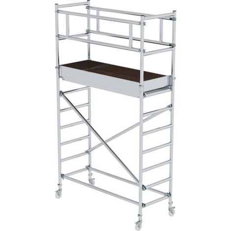 Günzburger Steigtechnik Echafaudage roulant standard 0,75 x 1,8 m Hauteur de plate-forme 2,2 m - 166220