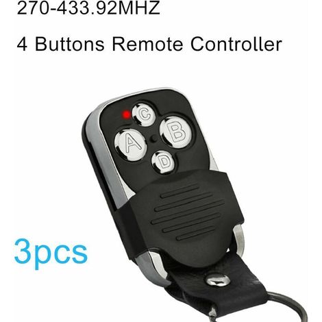 [3 pezzi] Telecomando, telecomando per porta da garage elettrica, telecomando universale 433,92/315 MHz con 4 pulsanti di ripetizione (1/4)