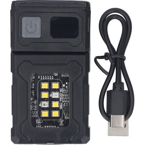 Magnetic COB LED Flashlight, USB Rechargeable, Rotating High Brightness Lamp Head and Portable for Repairs (1/5)