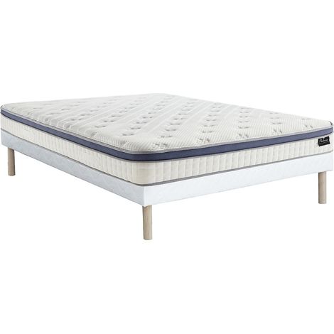 Set 140 x 190 cm rete a doghe + materasso ibrido molle insacchettate 7 zone memory foam e lattice sp.25cm - MALAO di PALACIO (1/5)