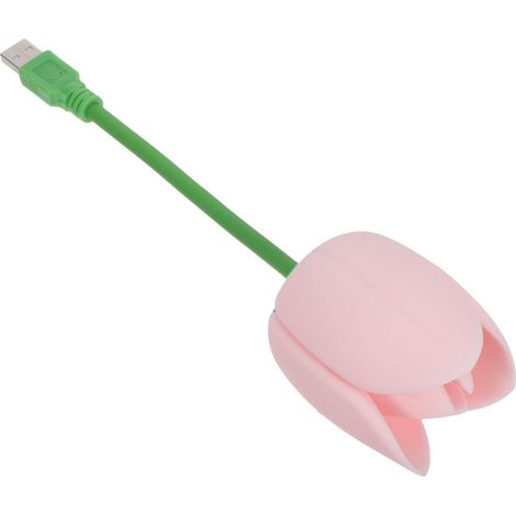 Lampe de Chevet Tulipe en Silicone sans Fil, Veilleuse Décorative Esthétique pour Chambre D'garçon et Filles et Adultes, Lumière Douce Réduisant la Fatigue Oculaire (1/5)