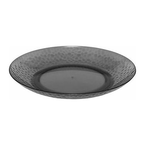 Assiette Estiva, diamètre 27 cm, plastique, gris foncé (1/2)