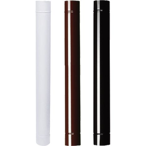 Idroweb – Tuyau émaillé pour poêle à bois 100 mm – Longueur 100 cm – Résistant à la corrosion et aux chocs thermiques – Couleur marron